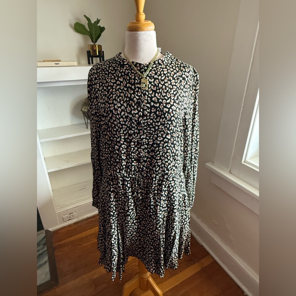 KORI Animal Print Balloon Sleeve Dress – NWT